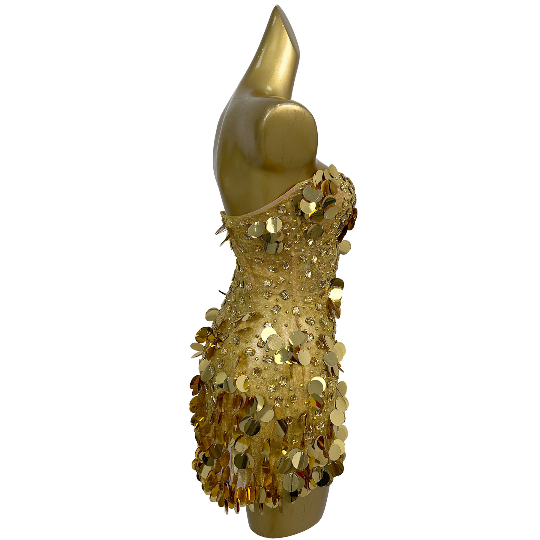 Gaun Mini Tanpa Tali dengan Kr - Sparkly Rhinestone Club Party Dress ulasan dan harga