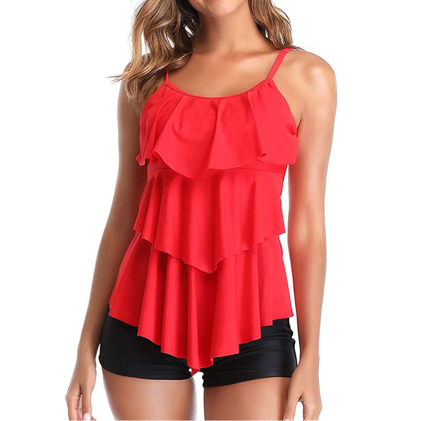 Bikini Wanita Motif Bunga Tank - Tops ulasan dan harga