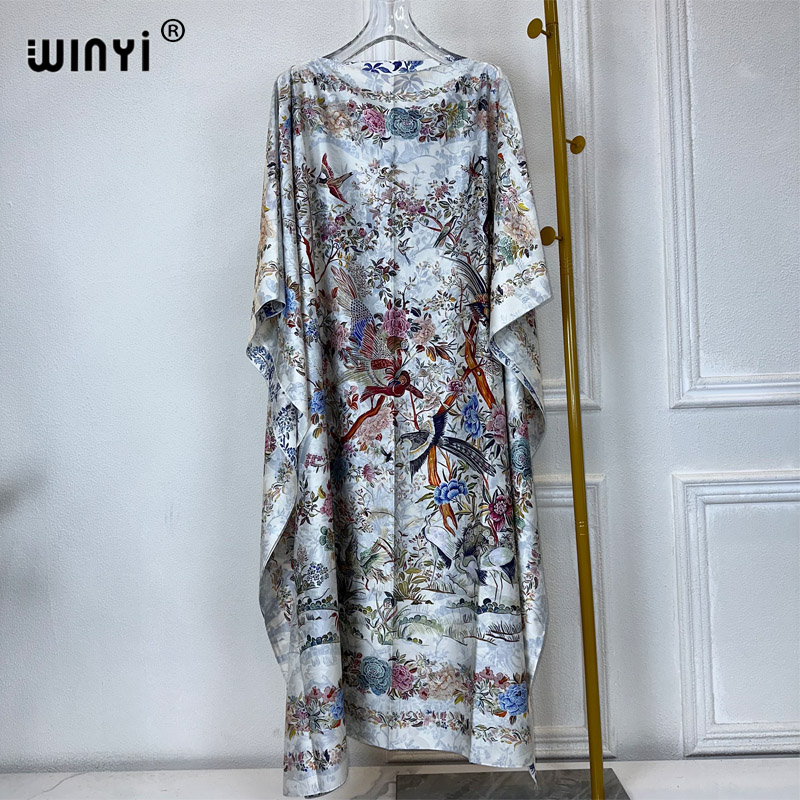 WINYI gaun Maxi mewah untuk wa - Boho Summer Beach Maxi Dress ulasan dan harga