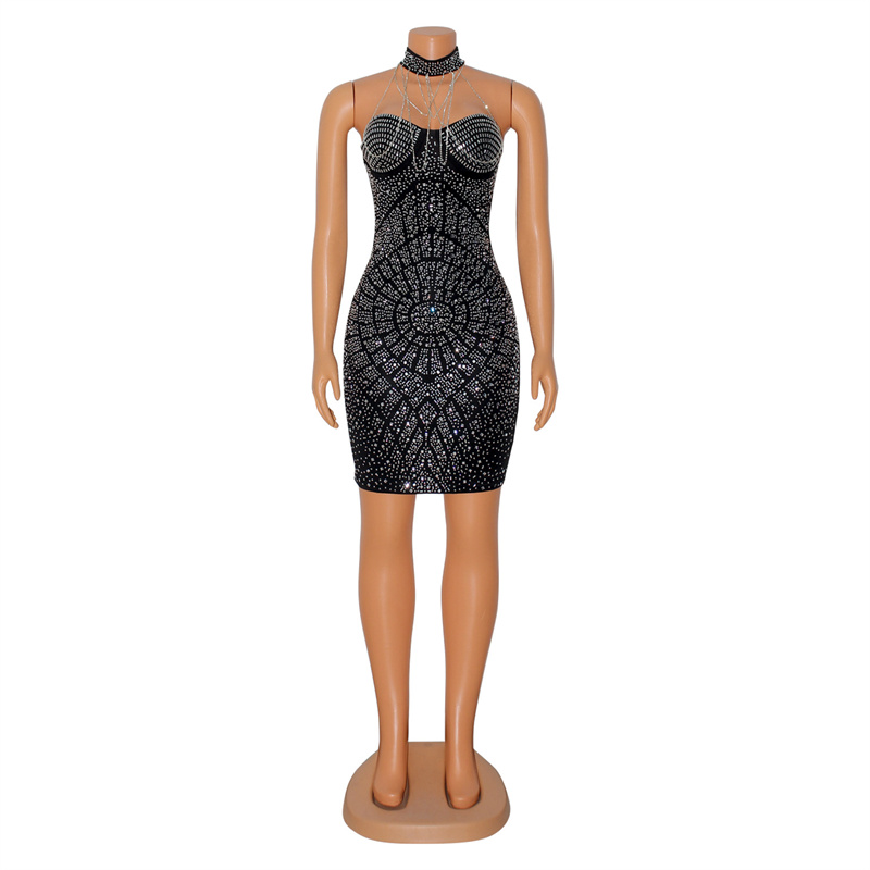 Doyerl Gaun Ulang Tahun Berlia - Sparkly Rhinestone Club Party Dress ulasan dan harga