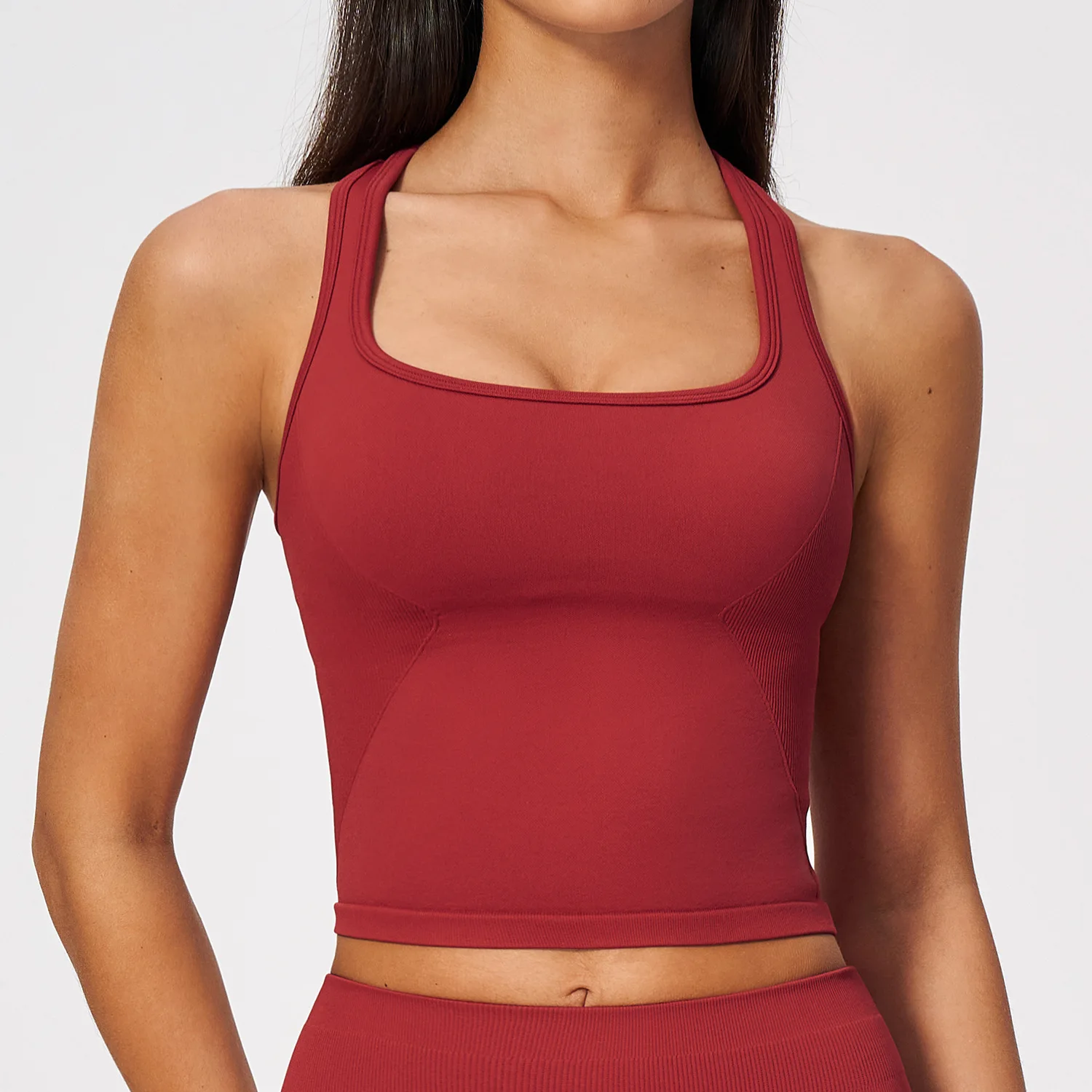 Bra Olahraga Yoga Tanpa Jahita - Seamless Ribbed Workout Tank Top ulasan dan harga