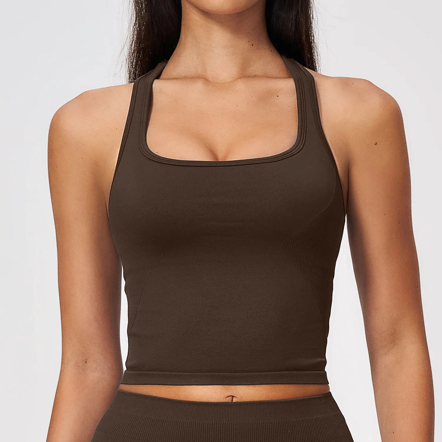 Bra Olahraga Yoga Tanpa Jahita - Seamless Ribbed Workout Tank Top ulasan dan harga