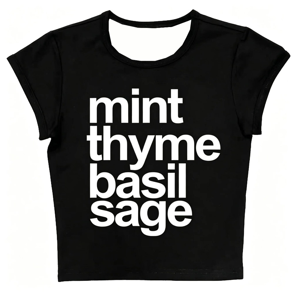 Kaos Wanita Crop Top Slim Fit  - Y2K Graphic Baby Tee Crop ulasan dan harga